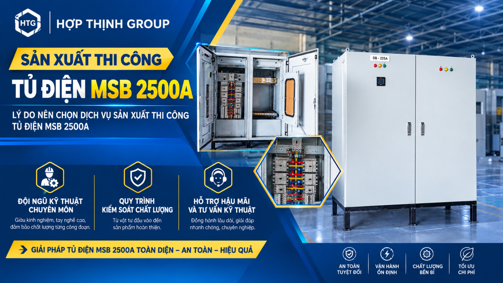 Lý do nên chọn dịch vụ sản xuất thi công tủ điện MSB 2500A