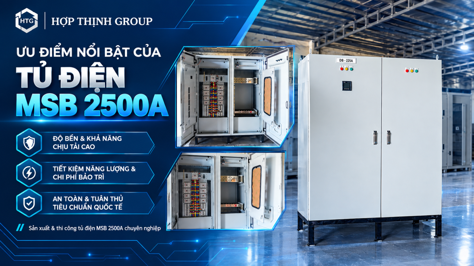 Tủ điện MSB 2500A - Bảo vệ an toàn